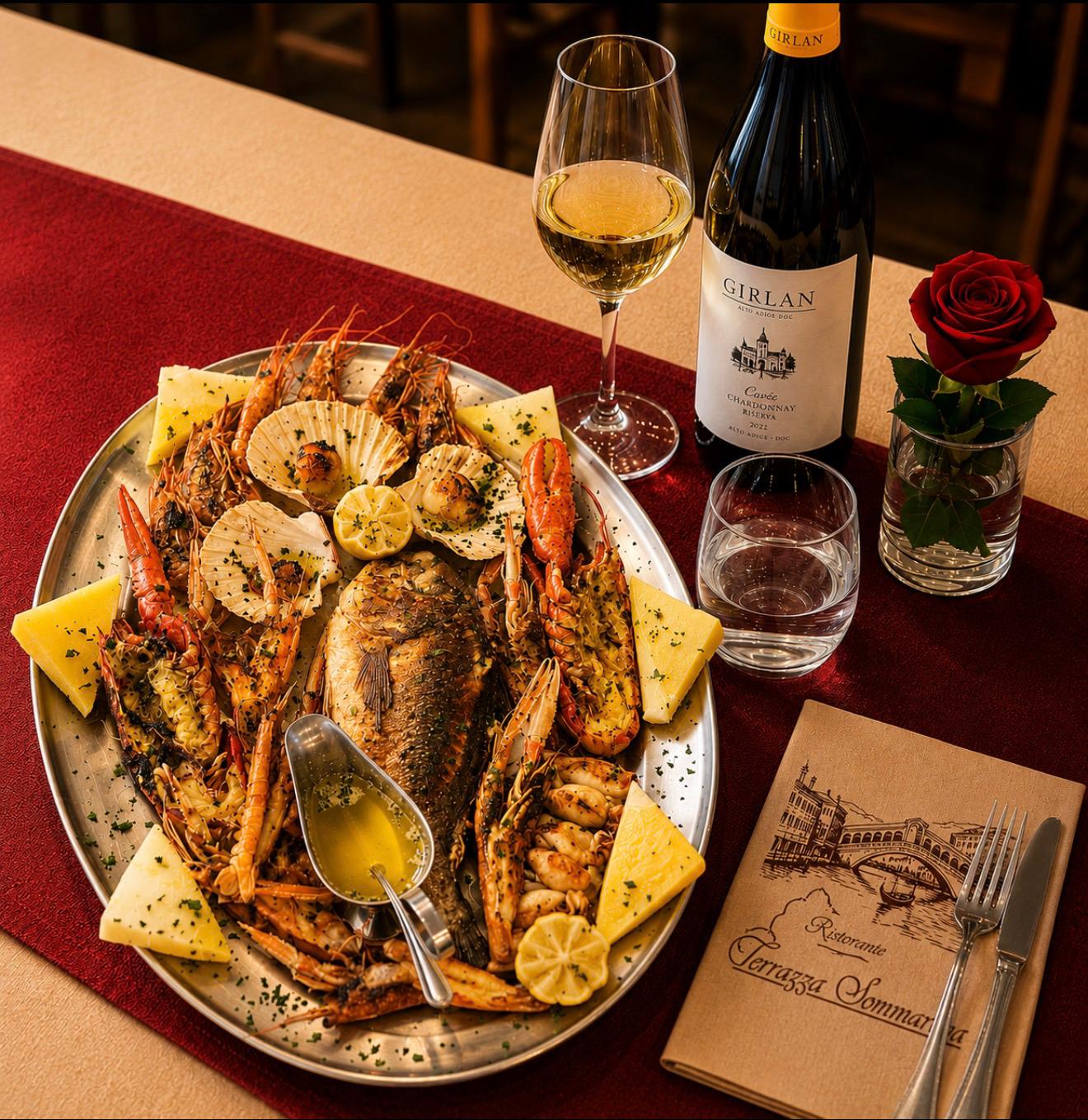 Grigliata reale di pesce e crostacei